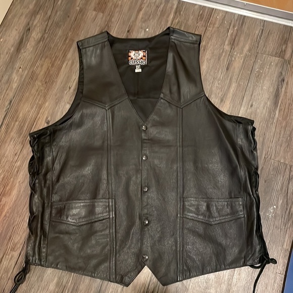 Mb Classic Genuine Leather Vest Size XXL - Picture 2 of 16
